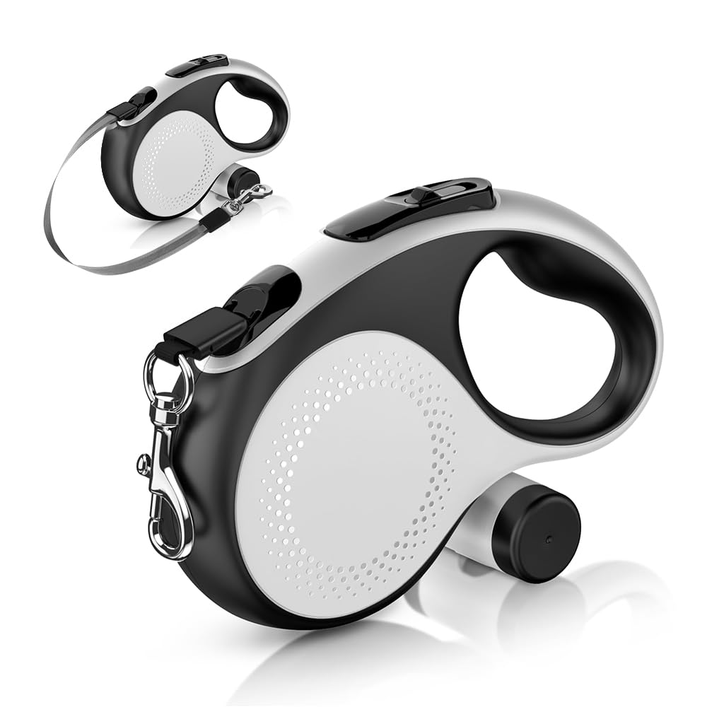 ZIBUYU Retractable Dog Leash with Detachable Waste Bag 2 In 1 Auto Dog Belt One Button Lock & Release Strong Nylon Tape No Tangle for Small, Medium, Large Pet Accessories (Dogs Up to 50kg) 5m ZIBUYU Retractable Dog Leash with Detachable Waste Bag 2 In 1 Auto Dog Belt One Button Lock & Release Strong Nylon Tape No Tangle for Small, Medium, Large Pet Accessories (Dogs Up to 50kg) 5m